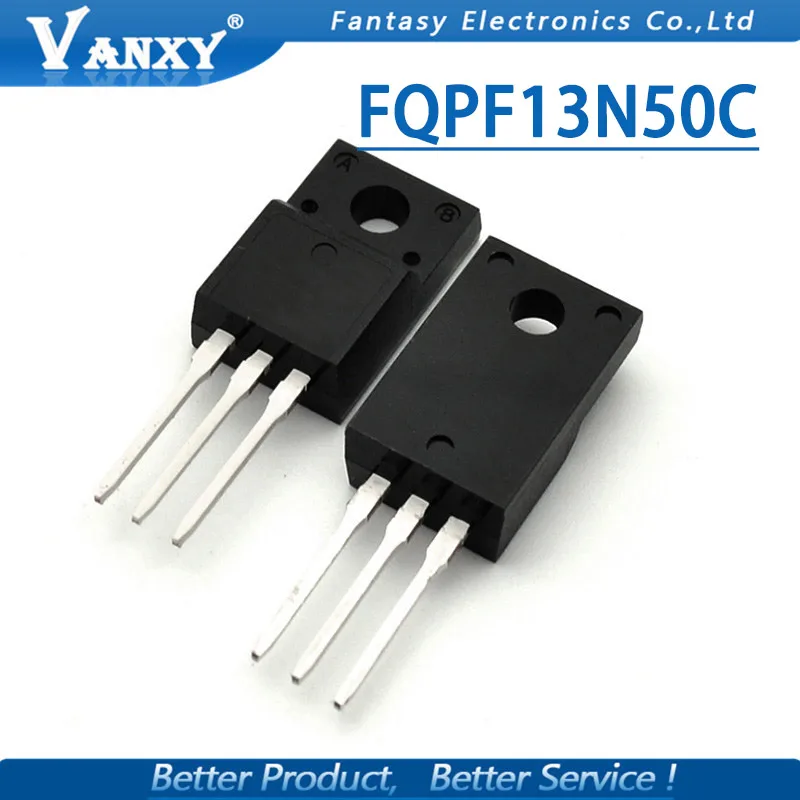 10 шт. ЖК-дисплей FQPF13N50C TO-220F 13N50C TO220F FQPF13N50 TO-220 13N50 | Электронные компоненты и