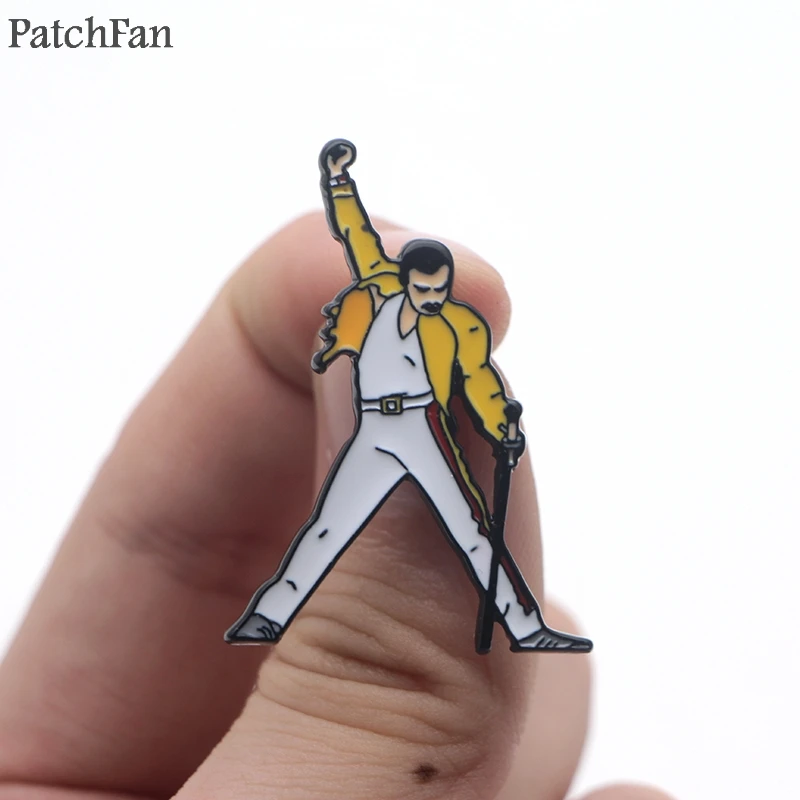 Patchfan Freddie Mercury цинковый сплав галстук булавки значки para рубашка сумка Одежда Кепка рюкзак броши значки медали украшения A1612