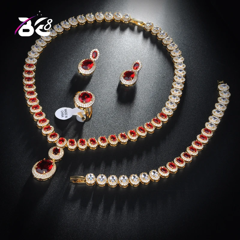 Be 8 New Style Oval Shape Zirconia Jewelry Sets for Bride CZ Dubai Jewelry Sets African Beads Jewelry Set for Wedding Party S148