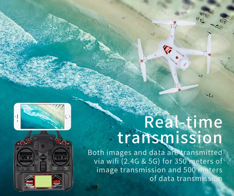 Global Drone X183 профессиональный двойной gps Дрон RTF с HD камерой FPV gps вертолет RC Квадрокоптер следуй за мной