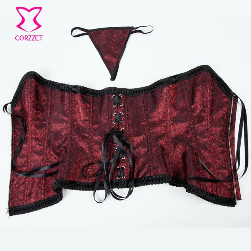 Красный корсет для талии и бюстье сексуальный в готическом стиле женское белье