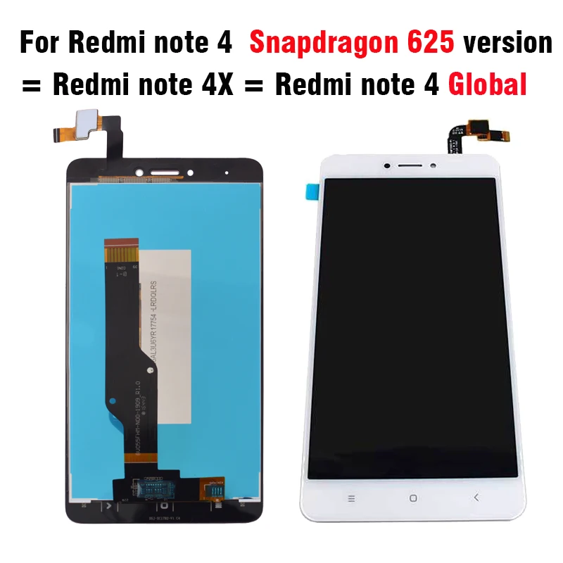 ЖК дисплей Дисплей Сенсорный экран Замена для Xiaomi redmi 4 MTK Helio X20 версия/redmi note x