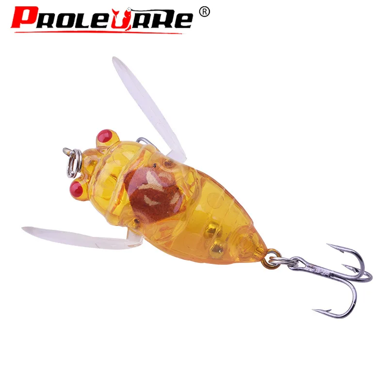 1PC Artificial Ladybug Fishing Bait 5.2cm 4.5g Cicada Beetle Insect Wobblers Fishing Lures Topwater For Bass Carp Fishing Tackle images - 6