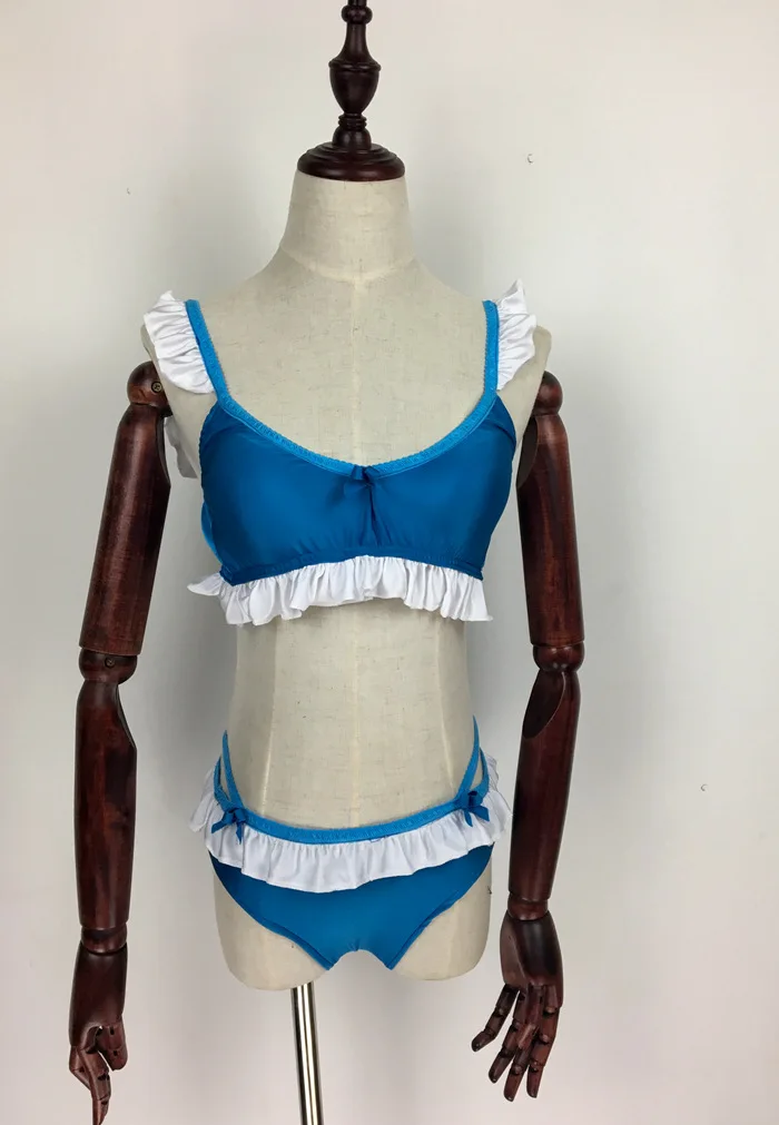 Re: Zero Ram Rem костюмы для косплея для взрослых женщин сексуальные комплекты бикини бюстгальтер нижнее белье трусы купальный костюм