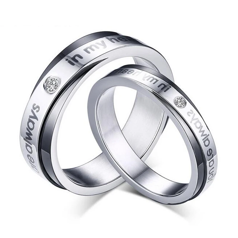 Горячая продажа кубического циркония обручальное кольцо для женщин и мужчин