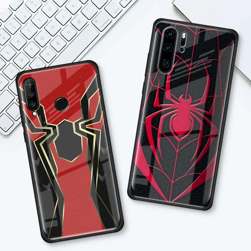 Чехол из закаленного стекла с изображением Железного Человека-паука для huawei P30 Pro P10 P20 P30 Lite mate 10 20 Pro Honor 20 Pro 8X