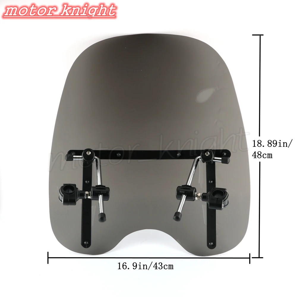 Универсальный мотоцикл на лобовое стекло 7/8 дюйма и 1 дюйм для Harley Davidson Honda Suzuki Yamaha