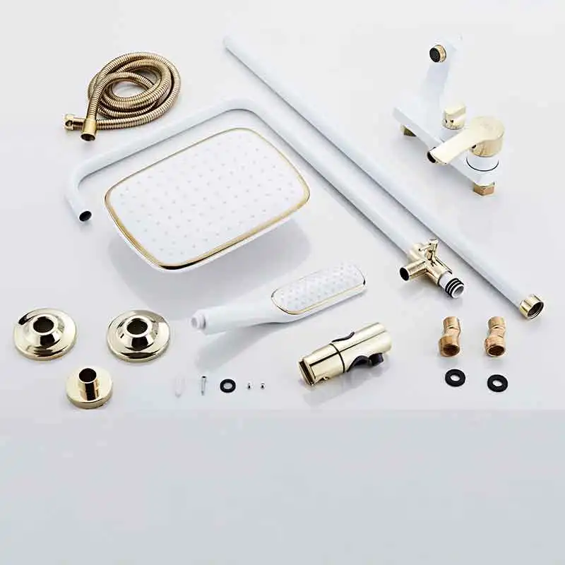 Продвижение Настенные краны для ванной и душа Набор Хром Циркулярный 8