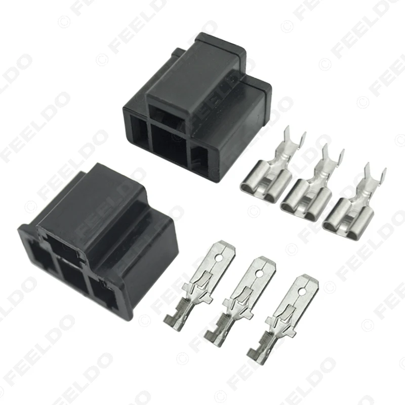 FEELDO 1 компл. Автомобиль мотоцикл H4/HB2/9003 водонепроницаемый DIY штекер/гнездо