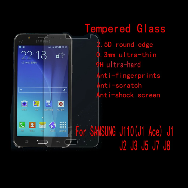 Fenghemei закаленное Стекло протектор для Samsung J110 J1 Ace J100 мини J105 J2 J200 J3 J5 J500 J7 j700 J8 Экран