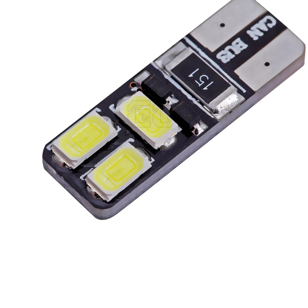 Бесплатная доставка 100 шт./лот авто LED T10 led canbus W5W t10 6smd 5630 5730 Светодиодная лампа без