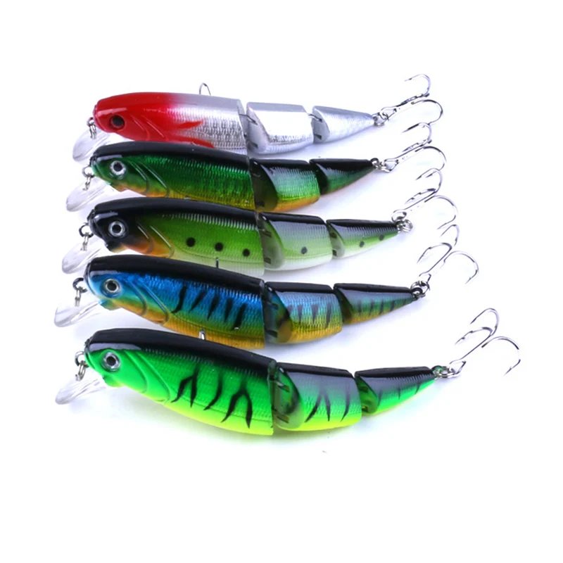 

5 шт./лот Япония воблер (Wobbler) 3-х секций рыболовные приманки Minnow Swimbait жесткая наживка приманка для рыбалки, искусственная наживка, 109mm15g