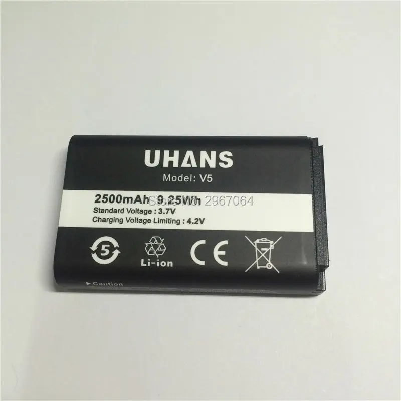 Аккумулятор для мобильного телефона UHANS V5 батарея 2500 мА · ч проверки нормального
