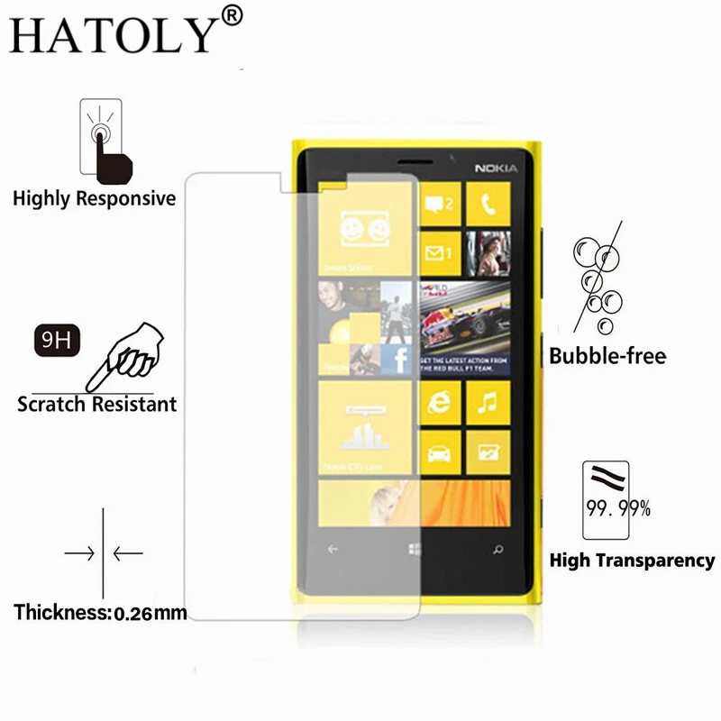 Закаленное стекло для Nokia Lumia 920 2 шт. ультратонкая Защитная пленка microsoft N920T HD|tempered