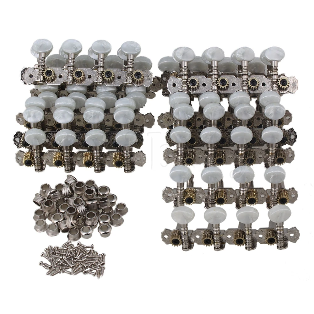 

Yibuy 20 Pieces Mandolin Machine Heads Tuning Pegs Set with White Pearl Button