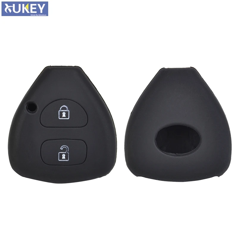 Силиконовый чехол для Toyota Camry Yaris RAV4 HiLux Cruiser фортунер Прадо Verso|fob cover|2 buttonkey case for car |