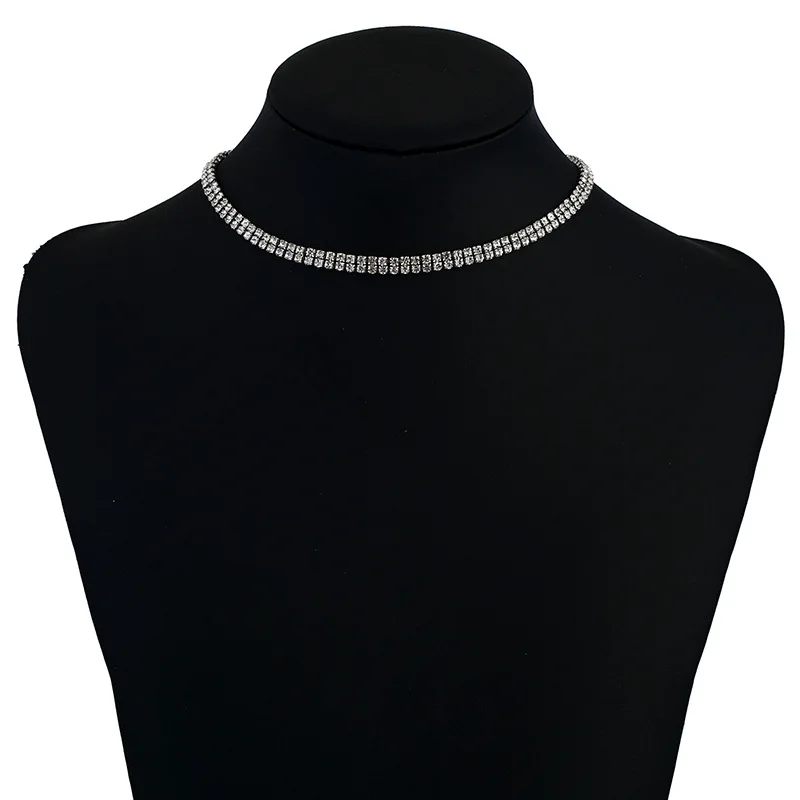 Only Choker Лидер продаж стразы колье Роскошная обувь с украшением в виде кристаллов Камень Цепочки и ожерелья с блестками воротник колье-Чокер Модные Цепочки и ожерелья Длинная цепочка Ювелирные изделия для вечерние - Окраска металла: Only Choker