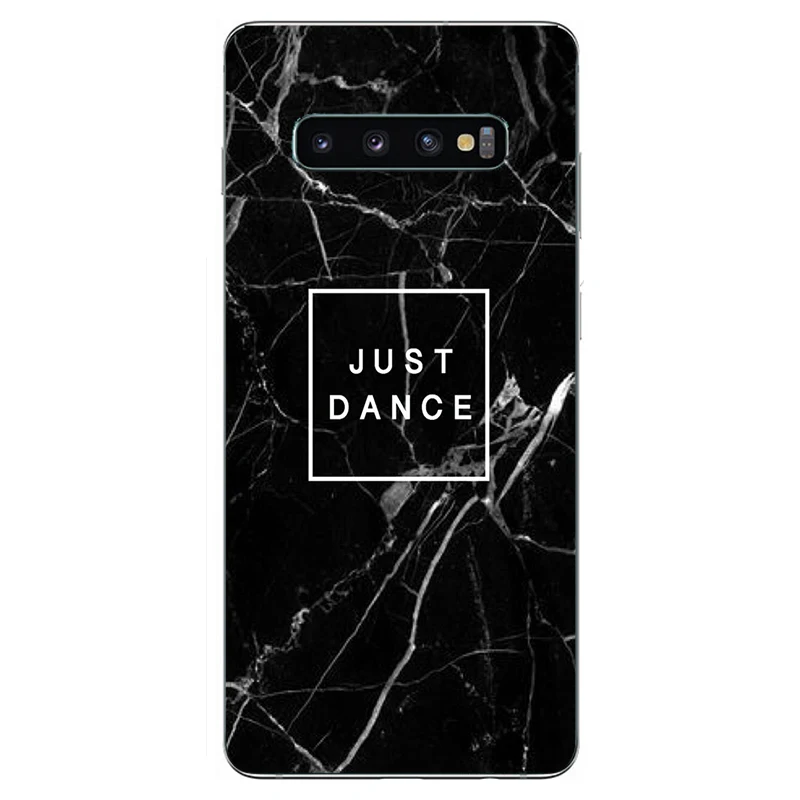 Черный мрамор камень мягкий силиконовый чехол для телефона Samsung Galaxy S8 S10 5G Note 2 3 4 FE