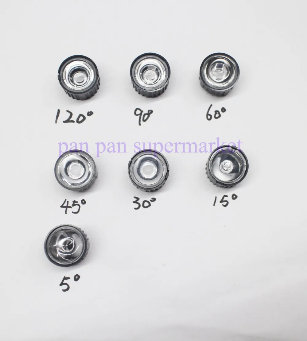 Светодиодный отражатель для объектива высокой мощности 50 шт. 5 15 30 45 60 90 120