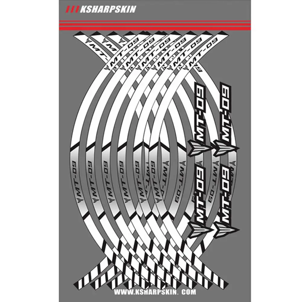 Motorcycle Wheel Rim Decals Reflective Stickers Stripes For Yamaha MT-09 | Автомобили и мотоциклы