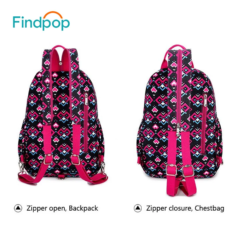 Женские рюкзаки с принтом Findpop для подростков холщовая школьная сумка новинка 2017