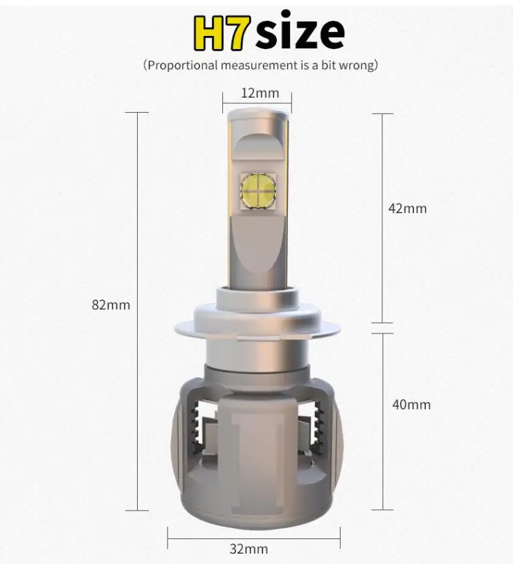 1 комплект передние светодиодсветодиодный лампы H7 60 Вт 6000 лм X70|Передние LED-фары