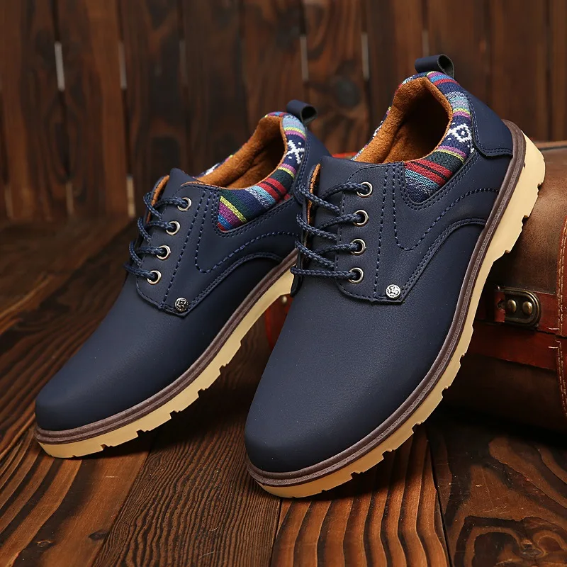 Spring and autumn new men's business casual shoes waterproof non-slip low to help shoes. | Обувь