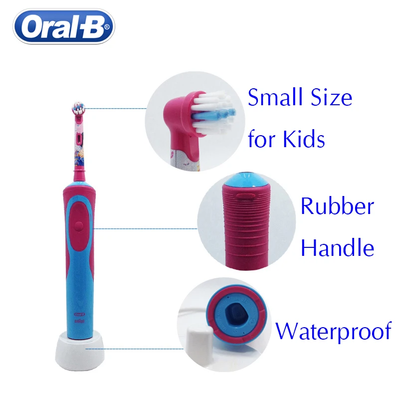 Электрическая зубная щетка Oral B для детей старше 3 лет перезаряжаемая Индуктивная