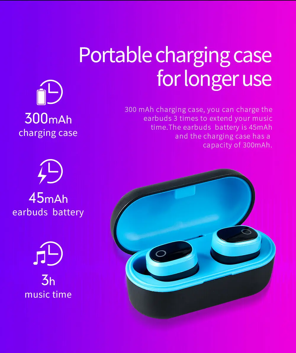 Orunjo A9 Мини Bluetooth наушники TWS V5.0 стерео Беспроводная гарнитура вкладыши