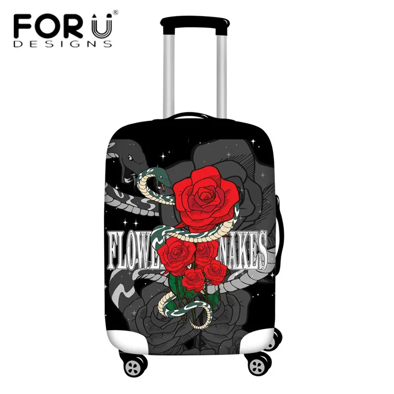 FORUDESIGNS/дорожные Защитные чехлы для багажа с рисунком змеи и цветов, модный чемодан из 2 предметов, чехлы для 18-32 дюймов - Цвет: HMG210