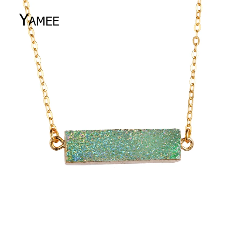 Уникальный Титан кристалл Druzy Агаты Натуральный камень 24 К золото Цвета