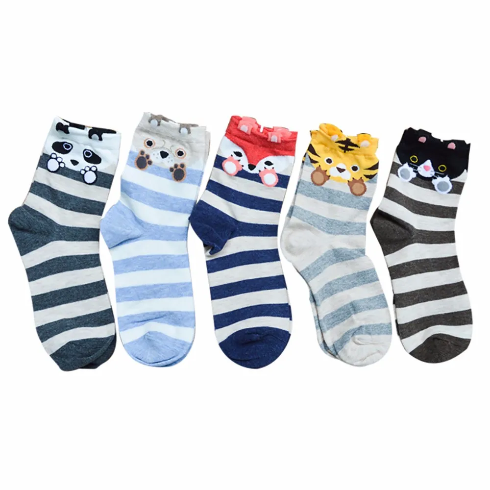 Горячая Распродажа зимние женские милый маленький зверь носки в трубке **|socks