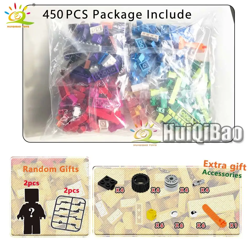 550 шт/450 шт красочные DIY творческие строительные блоки Совместимые классические