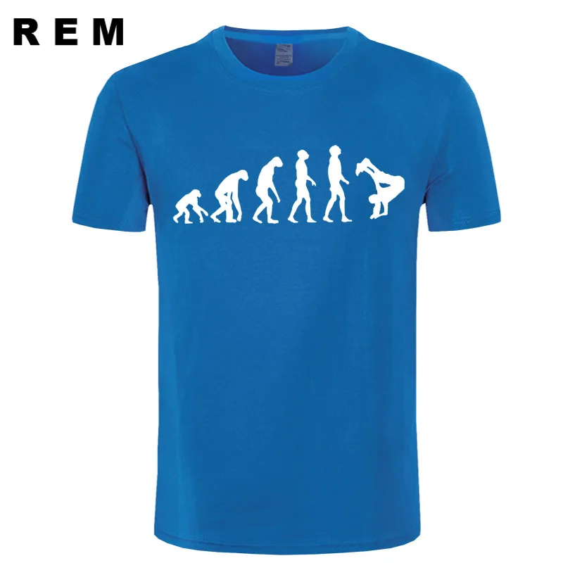 Мужские Забавные футболки REM Evolution Of Break Dance хлопковая футболка с коротким рукавом