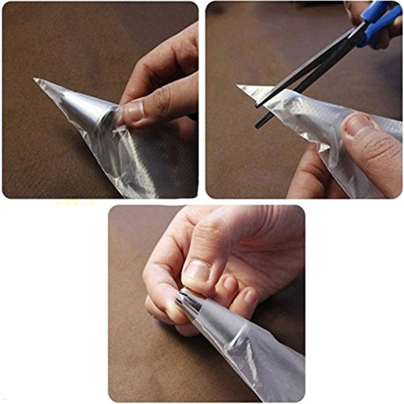 FHEAL 100 шт. DIY одноразовые мешки трубопроводов + 1 триколор конвертер Обледенение