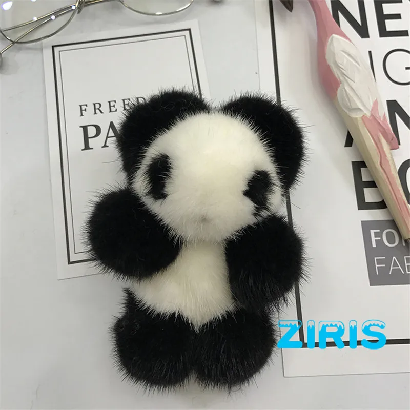 J0049 норки Мех Panda брелки панда кулон автомобиль брелок сумку очарование ювелирных