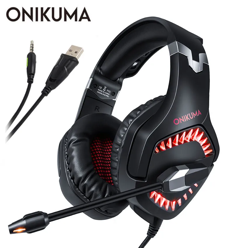 ONIKUMA K1 Pro casque игровая гарнитура PS4 PC Gamer стерео наушники с гарнитурой микрофоном
