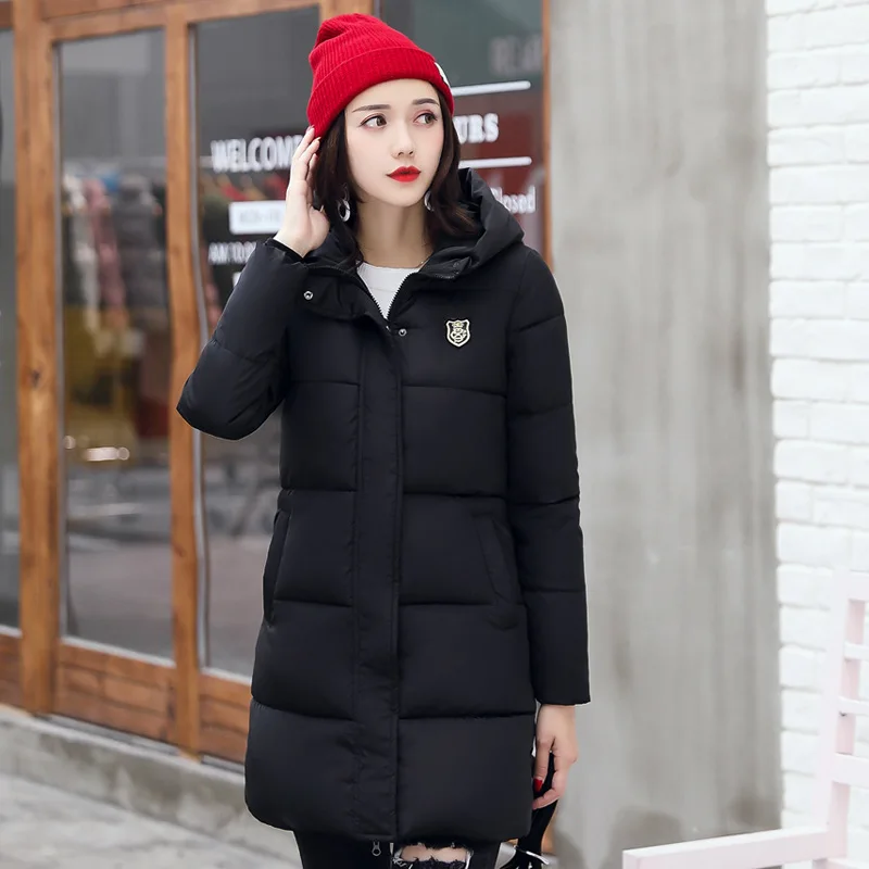 Abrigos mujer invierno/Коллекция 2019 года Длинные парки женские утепленные пуховики с