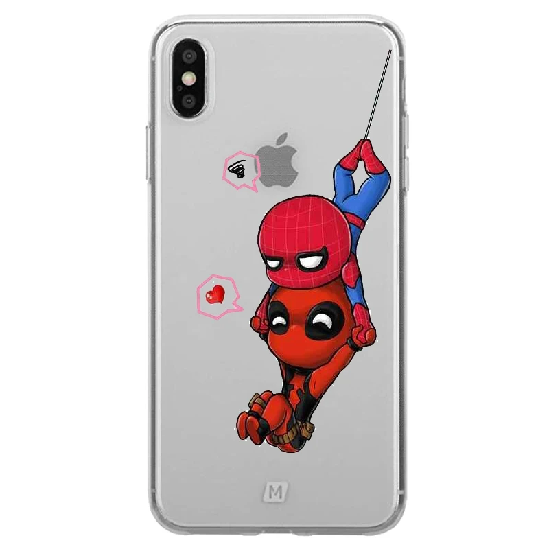 Супер крутой мягкий чехол Marvel Deadpool Super Hero Joker Holding Avengers для iPhone 11 11Pro X 5 5S SE 6 7 8 Plus XS Max