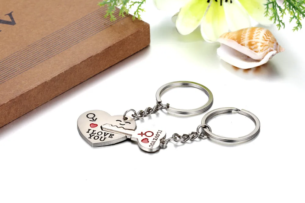Женский брелок для ключей BONISKISS Cute Herat Patter ювелирное изделие из нержавеющей стали