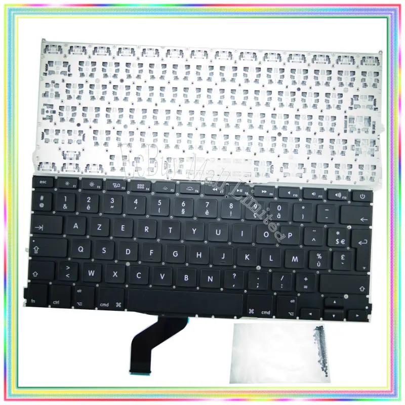 

Brand new AZERTY FR French France Keyboard without Backlight & keyboard screws for Macbook Retina 13.3" A1425 2012 Year