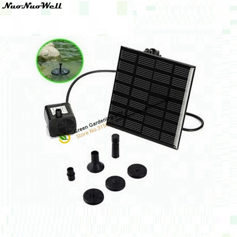 Kits de agua solares automáticos para jardín de flores, 7V, 1,2 W, Mini fuente de paisaje PV, tanque de peces, sistema de ciclo de agua, paneles solares