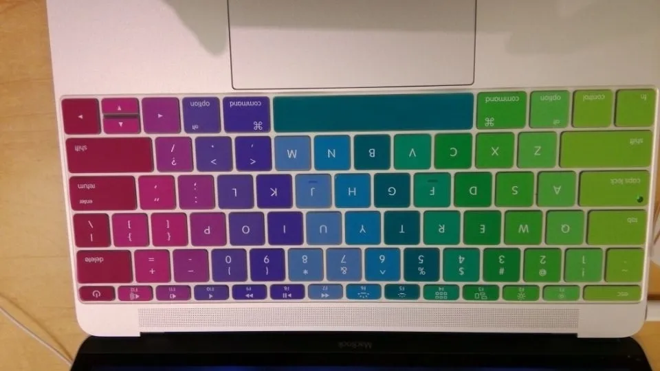 Радужный силиконовый чехол для клавиатуры ноутбука Защитная пленка защита 2016