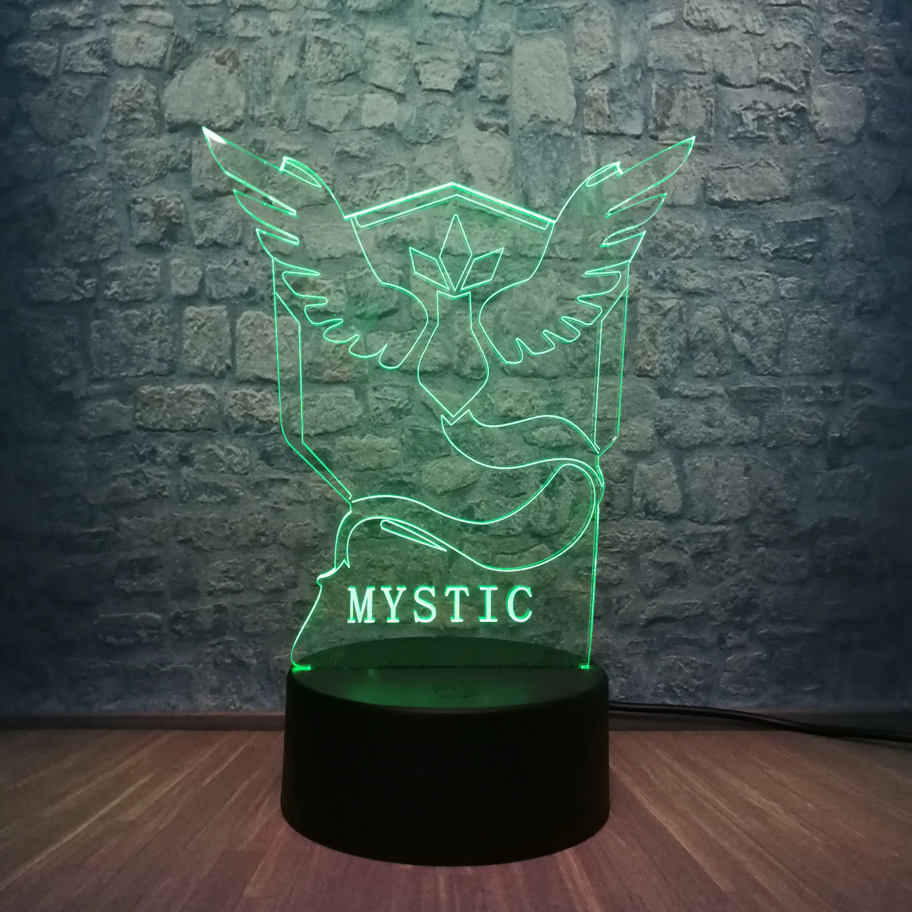 Японский Мистик Мультфильм Орел Покемон 3D LED USB лампа ночник светильник 7 цветов