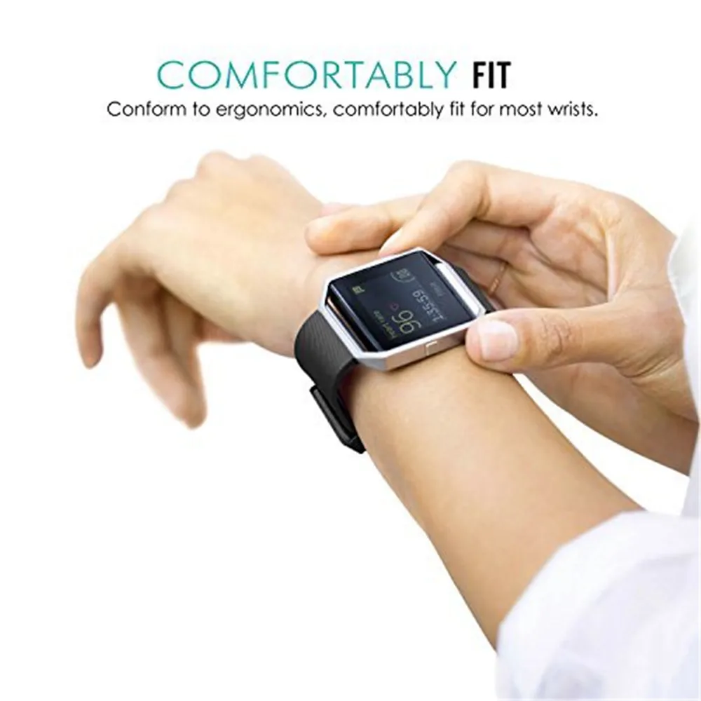 TORQUILA Soft Silicone Strap for Fitbit Blaze Smart Fitness Watch Adjustable Breathable Replacement Light Weight Sport Band | Наручные