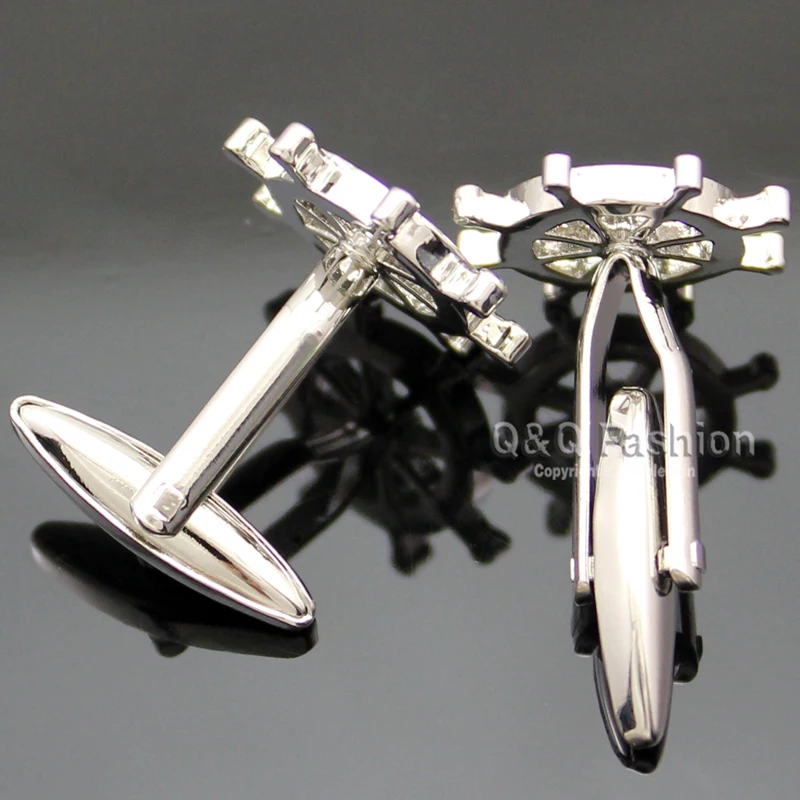 Men Silver Plated Rudder Helm Nautical Ship Yacht Shirt Cufflinks Wedding Groom Gift Jewelry New | Украшения и аксессуары