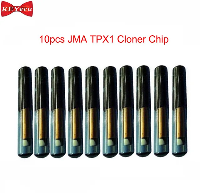 

KEYECU 10pcs JMA TPX1 Glass Transponder Chip ID4C Cloner Clone 4C Glass Chip