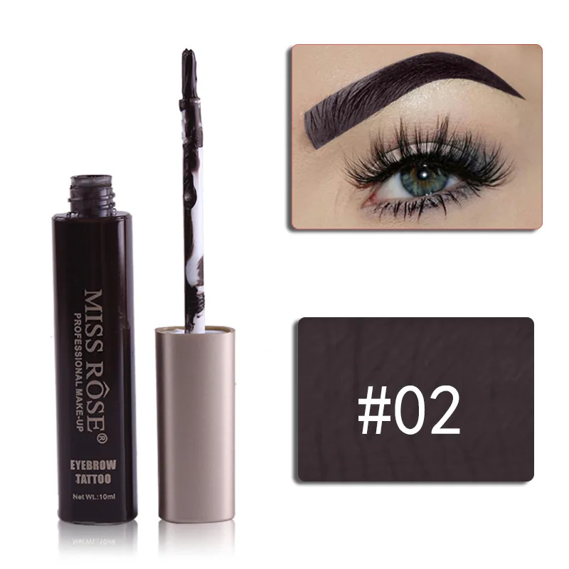 MISS ROSE 9 color Long-lasting Liquid Eyebrow Enhancer Tattoo Tint Waterproof Eyebrow sobrancelha Easy to Wear