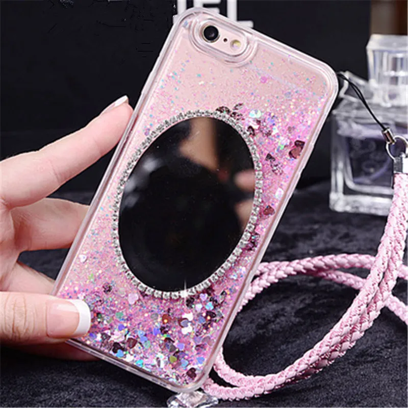 Мягкий чехол для телефона LaMaDiaa Huawei Honor 20 9 10 lite V20 Nova 4 P30 P20 Mate Pro Rhinestone diamond Mirror liquid sand
