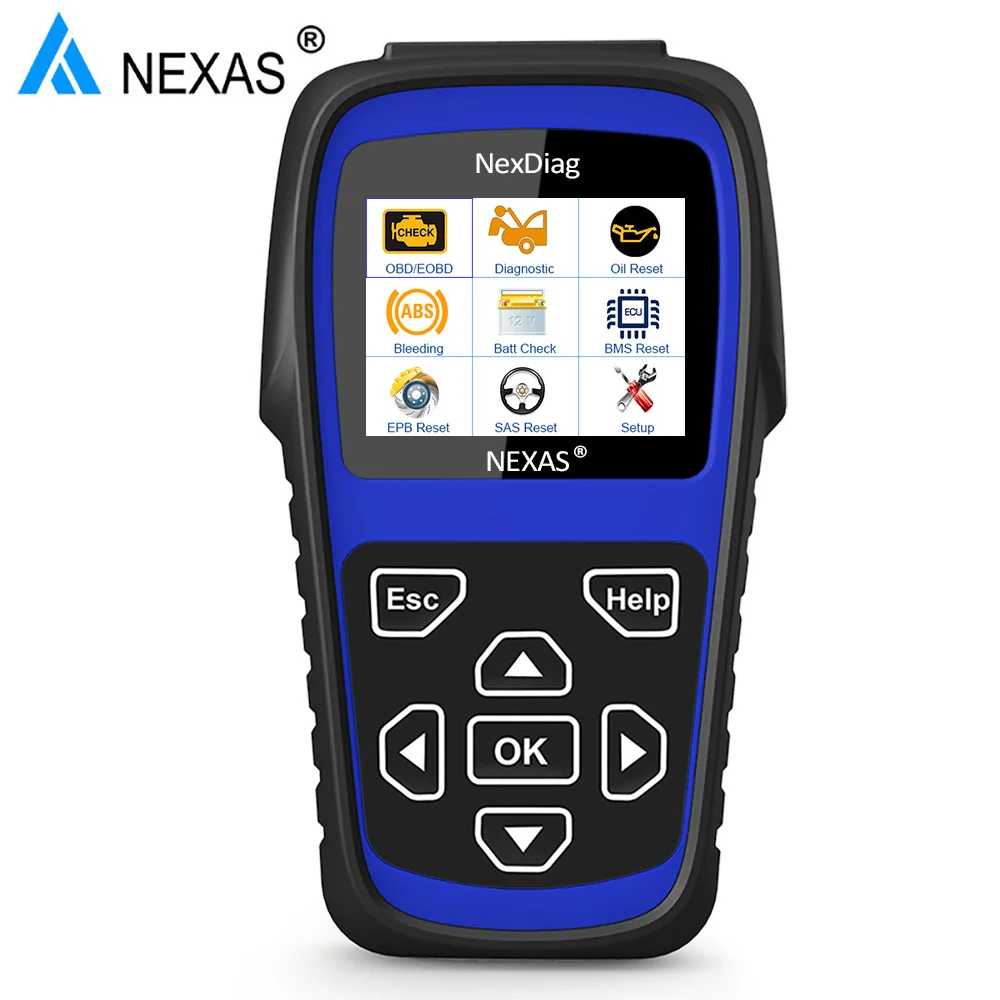 Nexas ND606 Профессиональный OBD2 авто аккумулятор сканера ABS EPB SAS сброс масла сканер